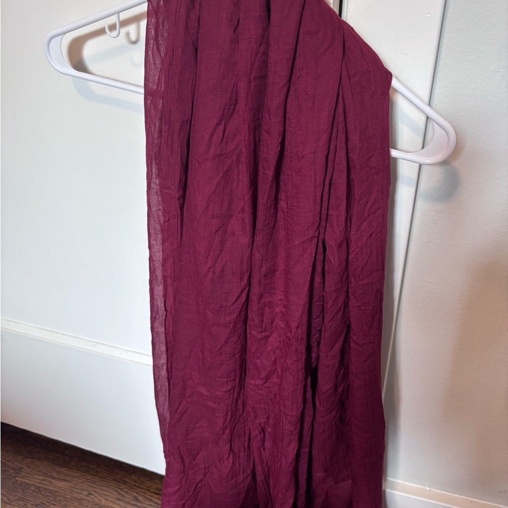 Elegant Burgundy Scarf